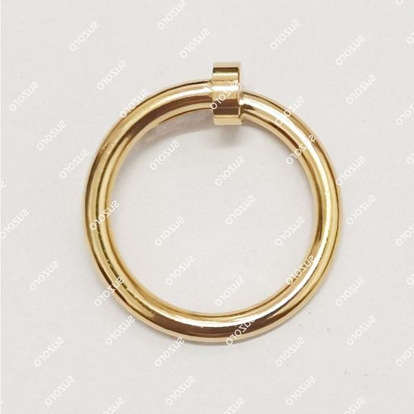 2023 Ring Frau Mann Nagel Liebe Band Ring Steine Design Schraube Schmuck Paar Liebhaber Silber Gold Ringe mit Tasche RFSOE