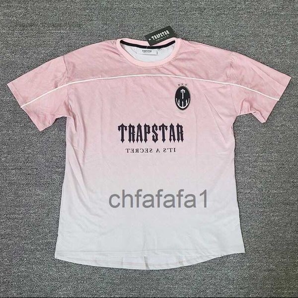 Trapstar London Camiseta masculina streetwear grátis hip hop rosa manga curta camisa oversized T8LKT8LK T8LK