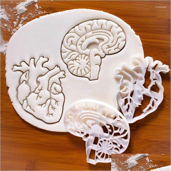 Bakvormen Mods 2023 Schimmel Diy Biscuit Menselijk Orgel Gereedschap Cake Decor Hersenen Hart Aangepaste Cookie Cutter Drop Delivery Home Garden Kitc Dhehv