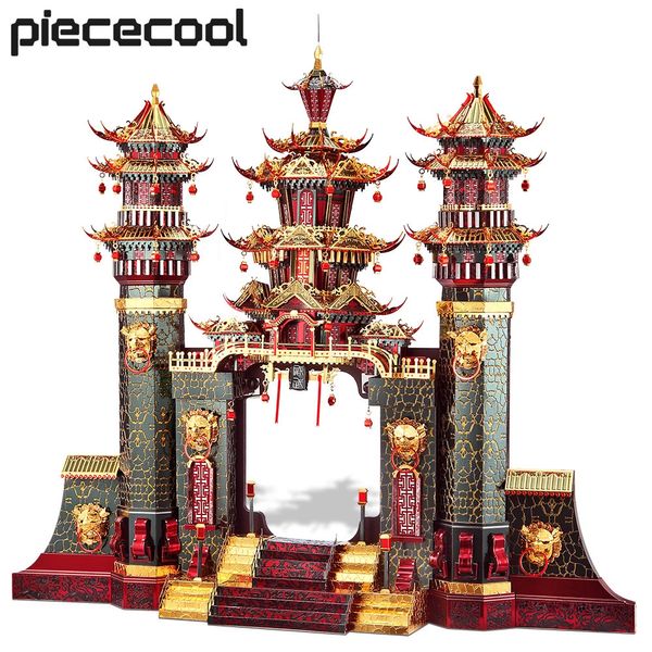 Piececool Puzzle 3D in metallo Porta meridionale Kit di costruzione di modelli Set fai da te Regali di puzzle per il relax 240104