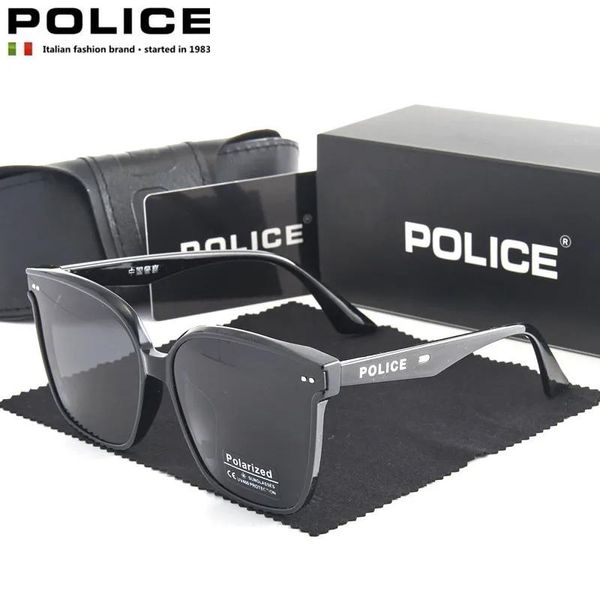 Óculos de sol marca polícia óculos de sol homem piloto lentes polarizadas sol vidro uv400 ao ar livre óculos masculinos des lunettes de soleil 5932