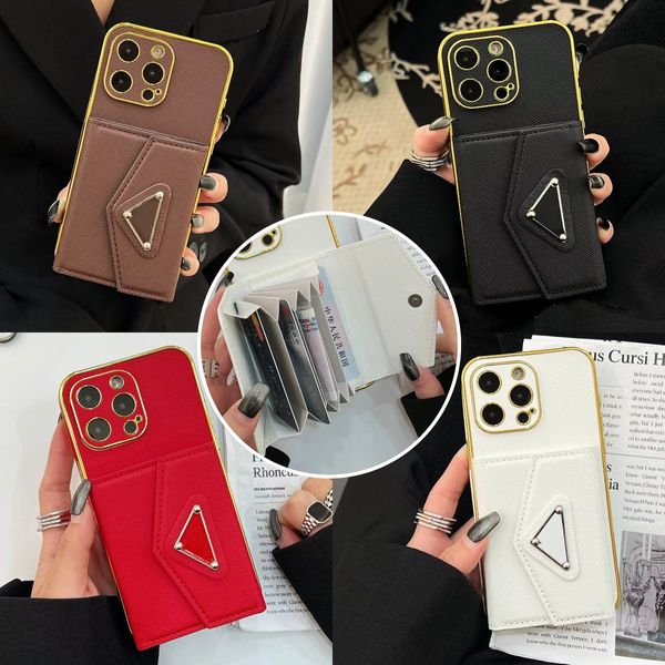 iPhone Hülle Designer Handyhülle für iPhone 15 Pro Max Hüllen Kartenhalter Apple iPhone 14 Pro Max 13 Pro 12 11 X XS Max XR 15 Plus Hülle Triangle P Wallet Coin Purse Mobile Cover