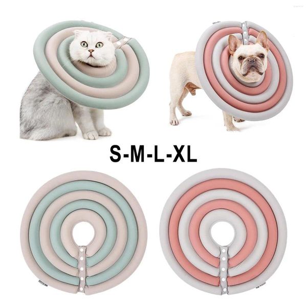 Collares para perros Collar ajustable para gatos Cono suave después de la protección de la cabeza para mascotas