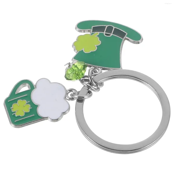 Schlüsselanhänger Schlüsselanhänger Anhänger Fob Kaffeetasse Rucksack Charm Zinklegierung Stpatrick's Day Niedliche Autodekoration