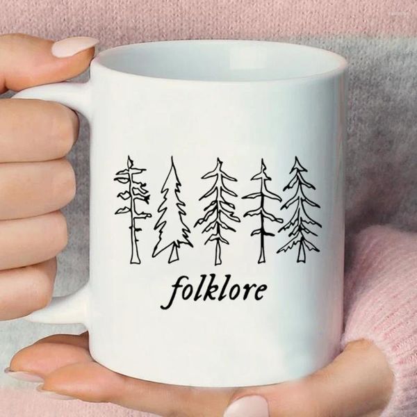 Tassen, Folklore-Milchbecher, Taylor Music Swift-Tasse, inspiriert von grafischem Tee, niedliches ästhetisches Keramikgeschenk für Fans