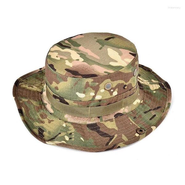 Berets camuflagem chapéu tático do exército dos eua balde benny chapéus militar multicam panamá verão boné caça caminhadas ao ar livre camo sol bonés
