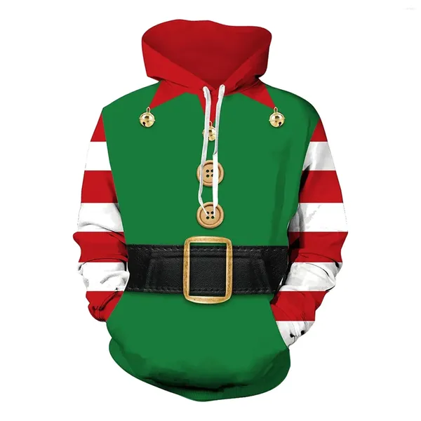 Herren Hoodies Ugly Christmas Unisex Lässiger 3D-gedruckter Pullover Sweatshirt Lustige grafische Streetwear-Kleidung in Übergröße