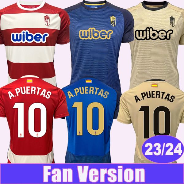 23 24 Granada A. Puertas Mens Soccer Jerseys Callejon Uzuni C. Neva Victor Diaz Bicard F.diedhiou Home Away 3 -й футбольные рубашки