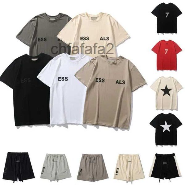 Designer de luxo Mens Camisetas Mulheres Camiseta Camisa e Shorts Homens Casual Impresso Esportes Camisetas High Street Loose Short Sleev End Ess Tee AWC4VJ2P VJ2PVJ2P VJ