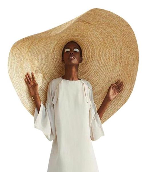 Woman Fashion Large Sun Hat Beach Antiuv Protection Foldable Straw Cap Cover Oversized Collapsible Sunshade sunhat L5 ins79384495205949
