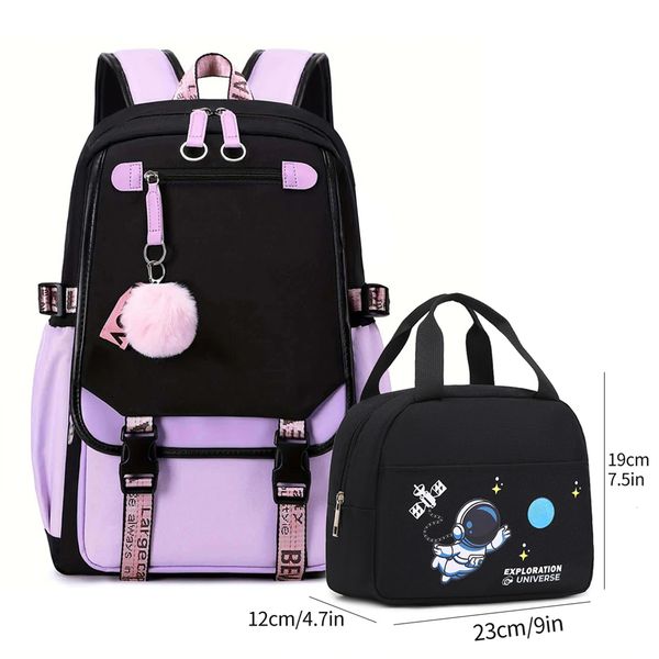 Meninas modelos de geladeira estudantes da escola primária mochila escola secundária lazer meninas bolsa ombro descompressão wate 240105