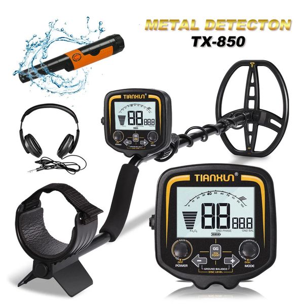 TX-850 Metal Detector sotterraneo Professionale Profondità 2,5 m Cercatore di oro Rilevatore di tesori Rilevatore di tesori Impermeabile 240105