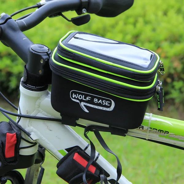 Bolsa à prova d'água para selim de bicicleta, bolsa para feixe frontal de mountain bike, equipamento para ciclismo ao ar livre