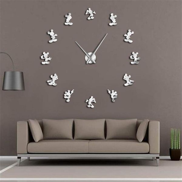 Klassische Cartoon Moderne Design Anime Themed Maus Küche DIY Wanduhr 3d Saat reloj de pared Uhr Einweihungsgeschenk Kinderzimmer y225M