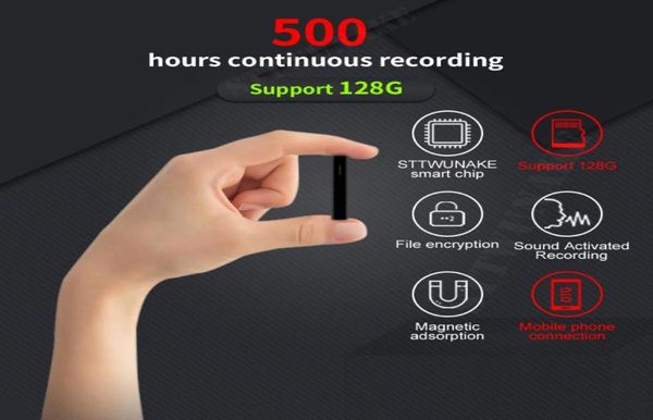 Digital Voice Recorder Sttwunake 500 Stunden Diktaphon Audio Sound Mini Aktiviertes Micro Drive Magnetic4989289