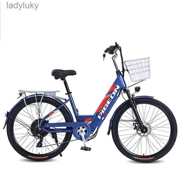 Fahrräder Erwachsene Elektrofahrrad 26 Zoll Mountainbike 350W 36V Elektrofahrrad City Lady mit 2 Sitzen und Korb wasserdicht versteckte BatterieL240105