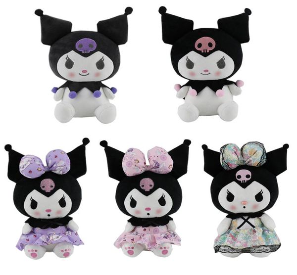 Kawaii pelúcia kuromi dos desenhos animados bonecas de pelúcia brinquedos animais macios modelo adorável brinquedo para crianças meninas fãs drop2181071