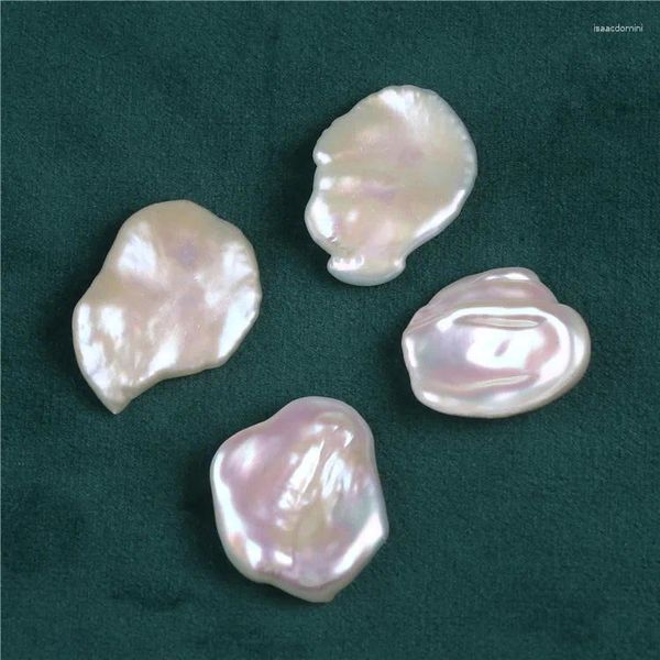 Lose Edelsteine, 17–18 mm, Süßwasser-Keshi-Perle, unregelmäßige Form, paarweise