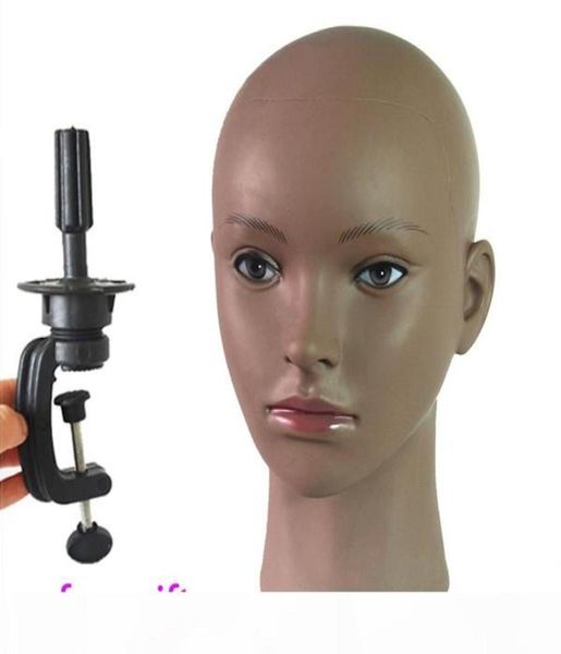 Wig, peruk şapkası ekran kozmetolojisi manikin kafa dişi bebekler kel eğitim başı 6866122