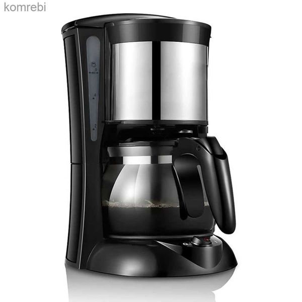 Máquinas de café DMWD 650ML Doméstico Automático Gotejamento Americano Máquina de Café 220V Infusor de Chá Elétrico com Pote de Café de Vidro para 4-6 CupL240105