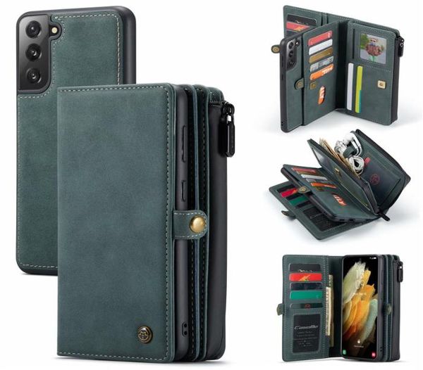 Luxus Leder Retro Matte Stand Flip Wallet Hüllen für Samsung Galaxy S23 S22 S21 Ultra S20Ultra Note 20 10 iPhone 14 13 12 11 Pro7285772