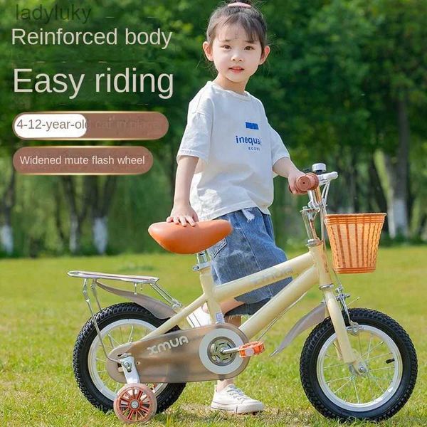 Fahrräder Britisches Kinderfahrrad Rücksitz Blinkendes Rad Jungen und Mädchen 2-3-4-5-6-7-8-9 Jahre alte Fahrräder Baby Hot SALE DropShippingL240105