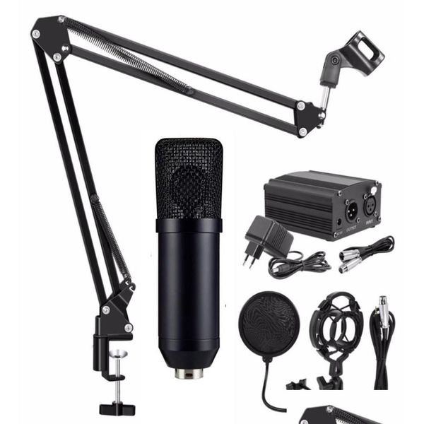 Mikrofone BM 700 Kondensatormikrofon mit Phantomspeisung, stoßfester Halterung, Pop-Filter für Studio oder Aufnahmecomputer, Microfone NB DHF6H