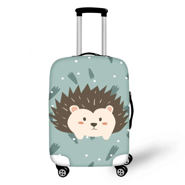 Kawaii Cartoon Ananas Igel Kinder Gepäcktasche Schutzhülle Wasserdicht Dehnbar Reisekoffer Geeignet für 1832 Zoll 240105