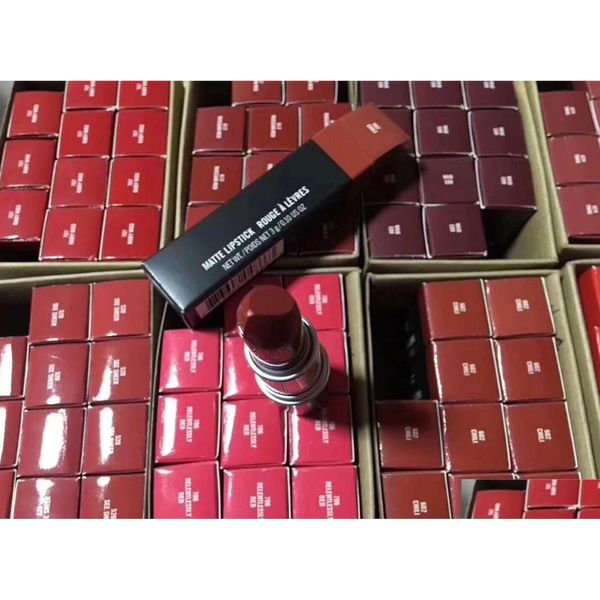Lipgloss Marke Lippenstift Matte Rouge A Levres Aluminiumrohr Glanz 29 Farben Lippenstifte mit Seriennummer Russisch Rot Top Qualität Drop DHS4V
