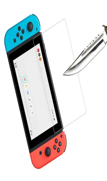 9H transparenter HD klarer, kratzfester Displayschutz aus gehärtetem Glas, einfache Installation, ultradünn, Premium-Folie für Nintendo Switch NS L1611107