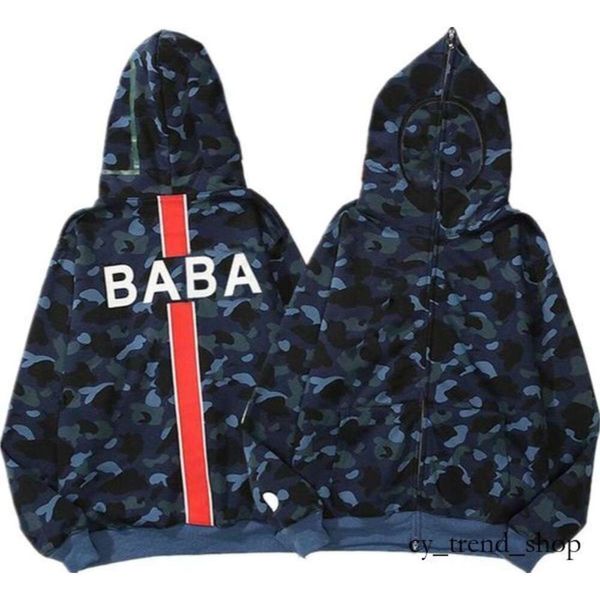 Bapesta Herren Sportswear Hoodie Jacke Jogger Pullover Fleece Sweatshirt Rundhals Schwarz Hip Hop Camouflage 69