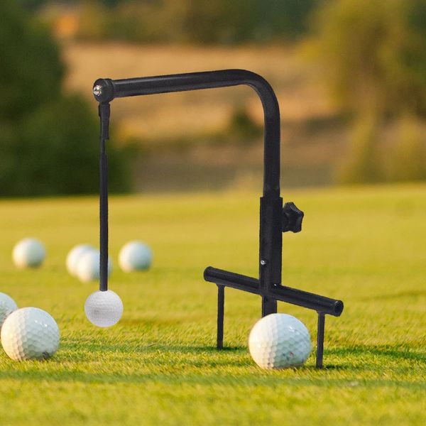 Тренажер для свинга для гольфа, прочный железный тренажер для игры в гольф, тренировочное пособие для ударов, аксессуары для гольфа для любого уровня 240104