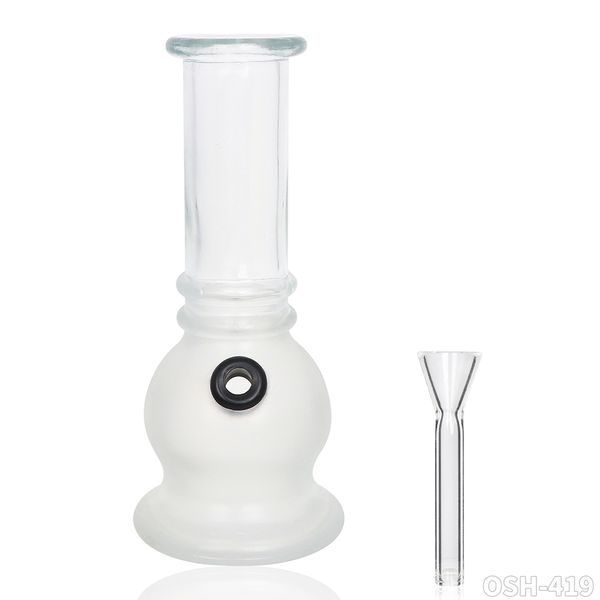 Tubo Roxo Bong Duplo Uma Matriz De Vidro Bong Recycler Dab Rig Fumar Hookah com Titular Joint Banger Glass Water Bongs