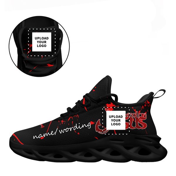 Coolcustomize Personalizado Jesus Cristianismo peso leve rendas até malha superior sapatos esportivos respiráveis personalizados diy seu nome número logotipo correndo andando tênis MS