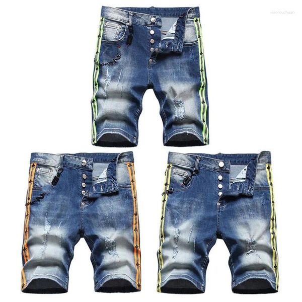 Männer Shorts 2024 Sommer Mode Männer Jeans Löcher Denim Casual Streetwear Marke Kleidung Bermuda Baumwolle