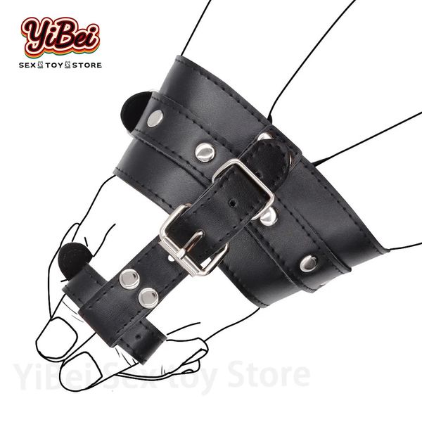 BDSM Manette avanzate per dita Polsini per pollici Polsini per dita dei piedi Polsini per caviglia Fibbia Bondage Forniture erotiche alternative Condizionamento 240105