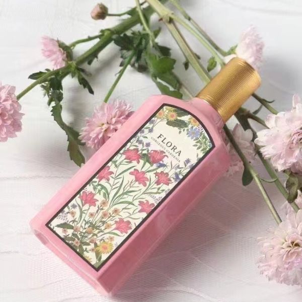 Os mais recentes FLORA LINDO GARDENIA Perfumes para mulheres Colônia 100ml Mulher Sexy Fragrância Perfumes Spray EDP Parfums Perfume de casamento Navio rápido atacado