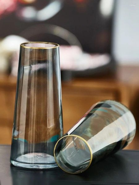 Vasen Nodic Home Decor Transparente Glasvase Dekorative moderne Pflanzenflasche Hochzeit Tischpflanzen Hydrokultur