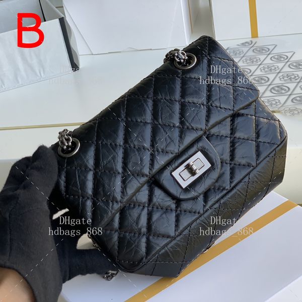 Crossbody Bags mini klasik flep çanta tasarımcısı 2.55 omuz çantası lüks zincir çanta moda omuz çantası 10a ayna 1: 1 kalite kuzu derisi kutu wc020