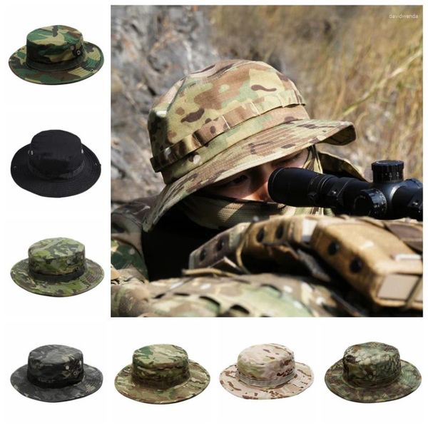 Berretti da uomo tattici militari secchiello Haps cappelli mimetici cappelli protettivi solari paintball addestramento militare pesca caccia berretto da escursionismo