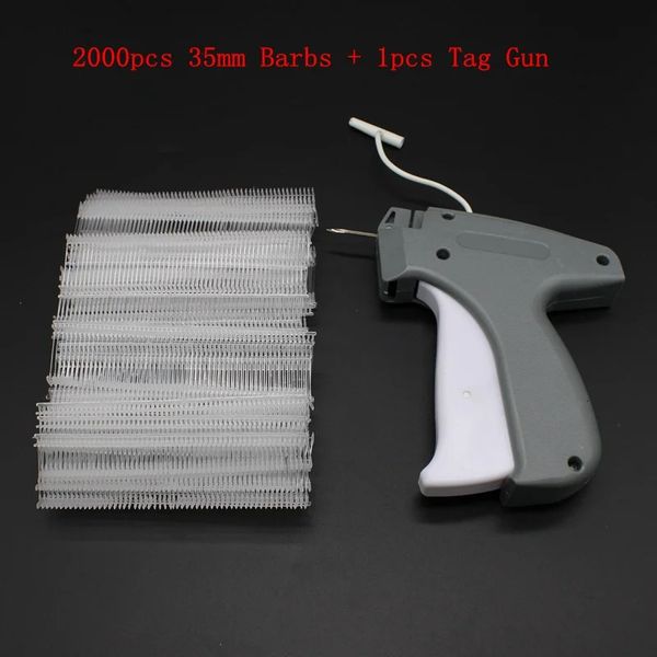 2000 pz 35mm Barbe 1 pz Tag Gun Arrivo Indumento Prezzo Etichetta Tag Pistola con Ago Prezzo Etichettatrice Macchina 240105