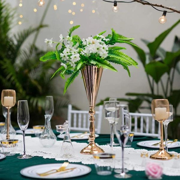 Decoração de festa piso/mesa/vaso de flores de metal vaso de flores de casamento/suporte de mesa/peças centrais de casamento vasos de ouro para festa/casa