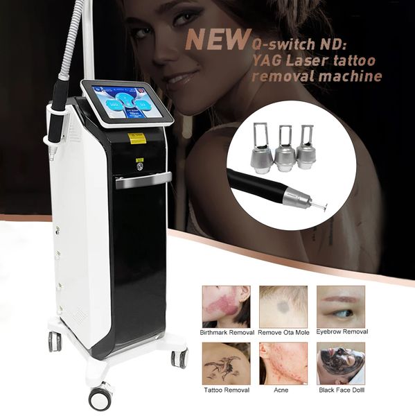 Kein Lärm Hochenergie Q-Switched Nd Yag Laser Alle Farben Tattooentfernung Pikosekundenlaser Black Doll Carbon Peeling Hautaufhellungs-Reinigungsgerät