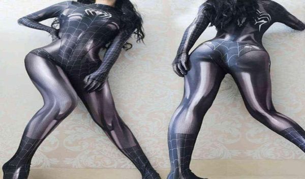 Nxy seksi iç çamaşırı süper kahraman örümcek kadını cosplay zentai kostüm takım elbise açık kasık bodysuit fantezi kıyafet cadılar bayramı linger2591644