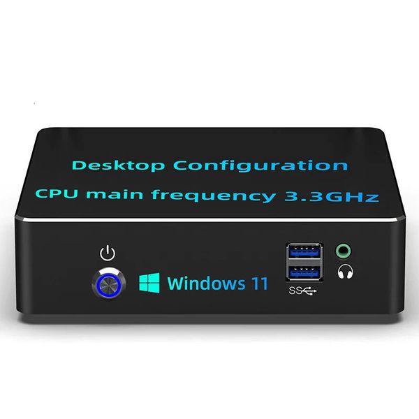 Mini PC Intel Core i3 İşlemci 3.3GHz Masaüstü Makinesi Yapılandırması Windows 11 Pro Masaüstü Bilgisayarlar HDMI/VGA/USB 3.0 240104