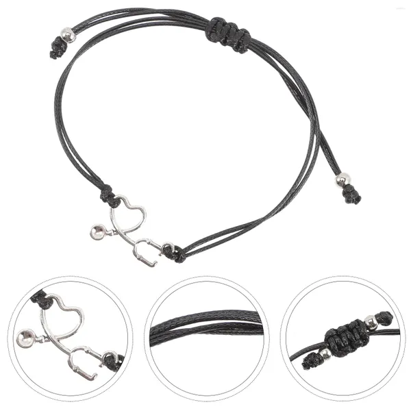 Braccialetti con ciondoli Bracciale stetoscopio Decorazione da polso Braccialetti a catena da uomo per infermieri unisex