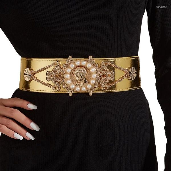 Belts Girl Belt Elegant Wide Waist For Jeans Dresse Club Bar Woven Y1UA