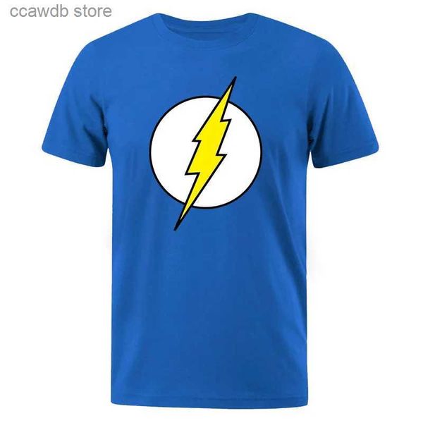 Herren-T-Shirts The BIG BANG Theory T-Shirt The Lightning Print T-Shirt für Männer Baumwolle Übergroße Kleidung Lässige Straße Kurzarm Lustige T-Shirts T240105