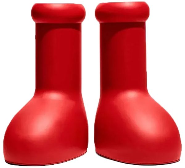 сапоги дизайнерские мужские женские резиновые сапоги Большие красные ботинки EVE Rubber Astro Boy Reps Сапоги выше колена Мультяшная обувь на платформе с толстой подошвой Мужская и женская дизайнерская обувь