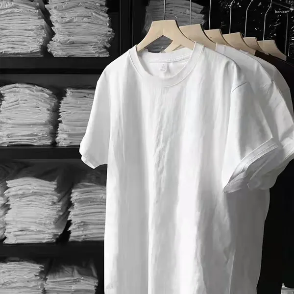 Herren T-Shirts Mode Sommer Baumwolle T-Shirt Casual Kurzarm Schwarz Weiß Lose M-XL Bottoming Shirt Top